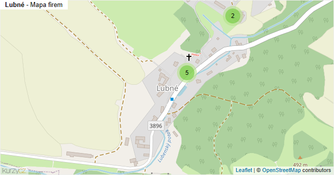 Lubné - mapa firem