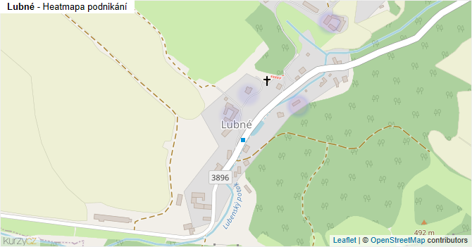 Lubné - mapa podnikání