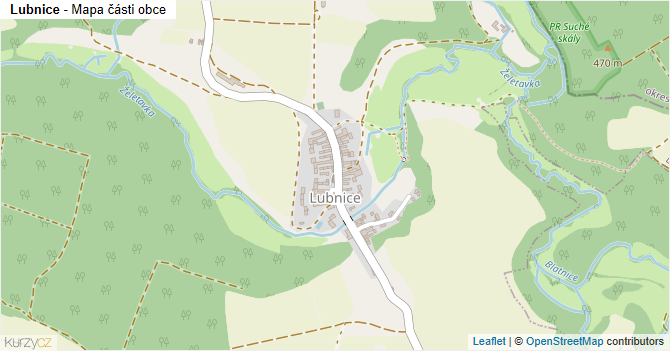Lubnice - mapa části obce