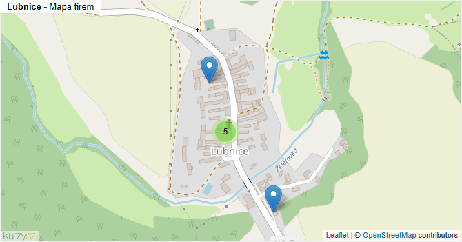 Lubnice - mapa firem