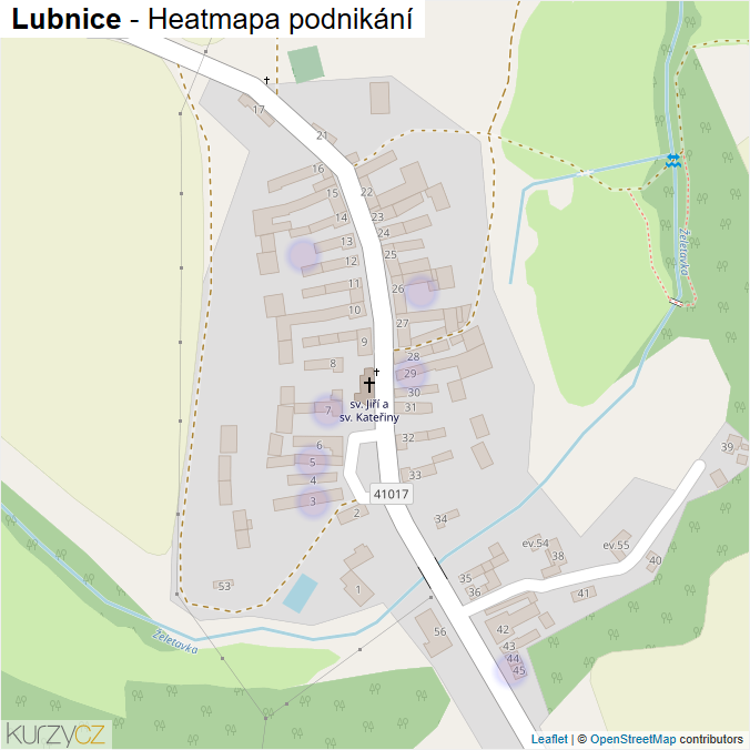 Mapa Lubnice - Firmy v části obce.