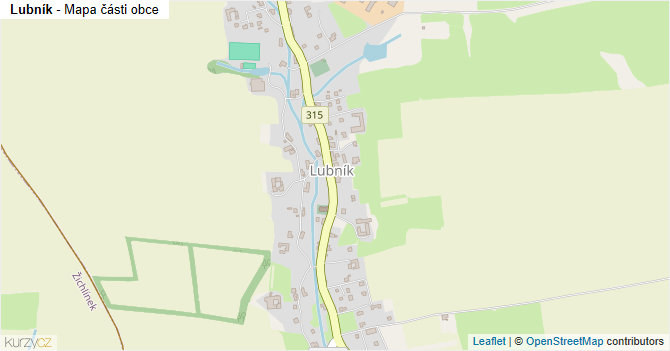 Lubník - mapa části obce