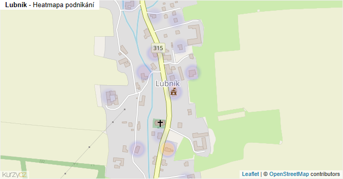 Lubník - mapa podnikání