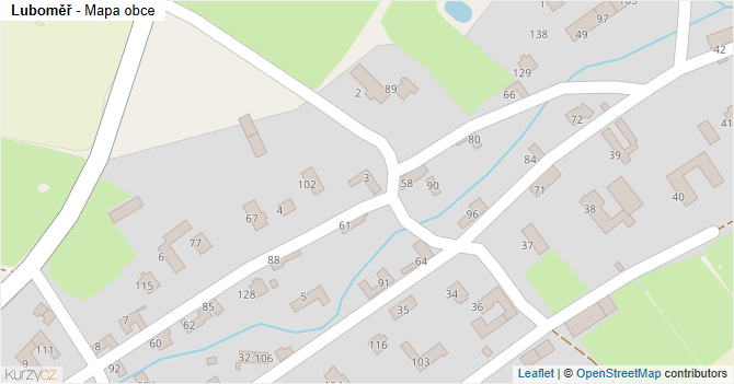 Luboměř - mapa obce