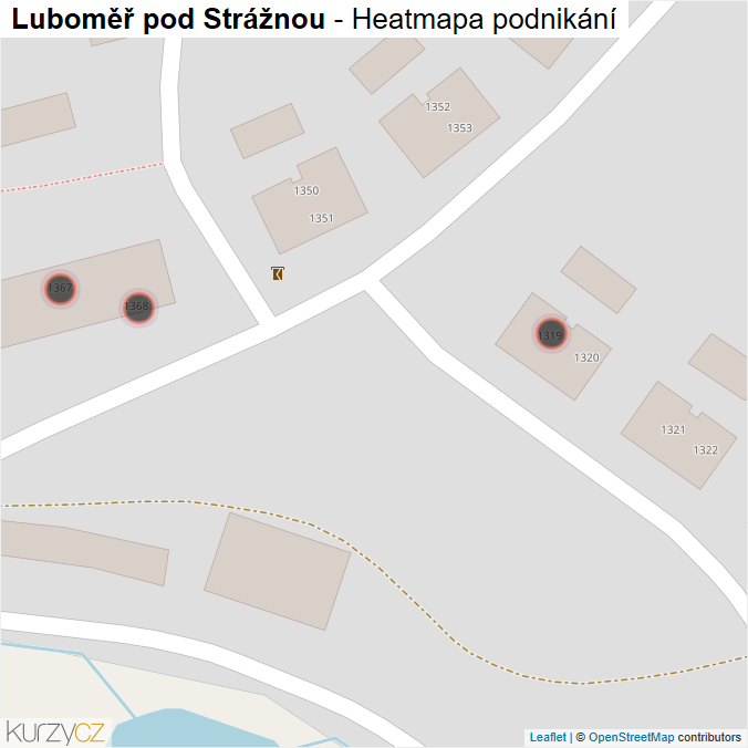 Mapa Luboměř pod Strážnou - Firmy v obci.