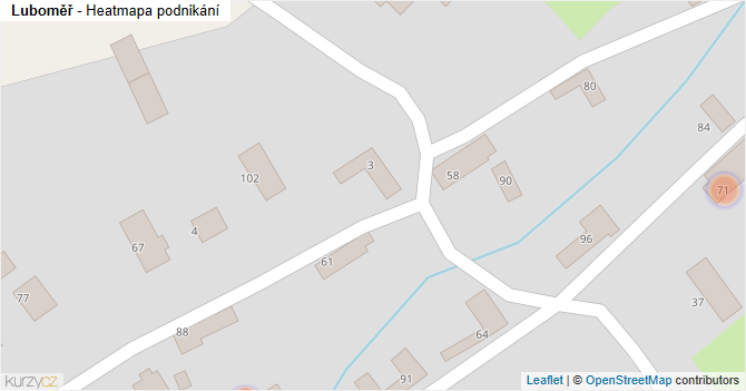 Luboměř - mapa podnikání