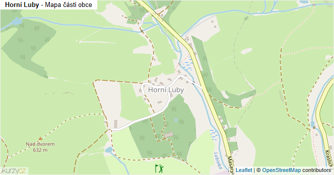 Horní Luby - mapa části obce