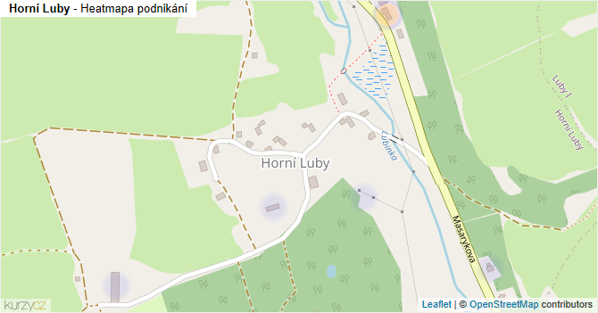 Horní Luby - mapa podnikání
