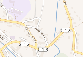 Kostelní v obci Luby - mapa ulice