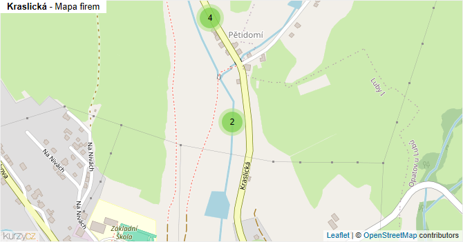 Kraslická - mapa firem