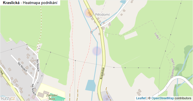 Kraslická - mapa podnikání