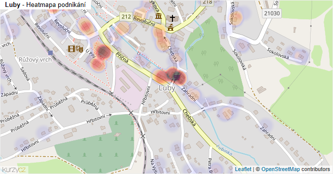 Luby - mapa podnikání