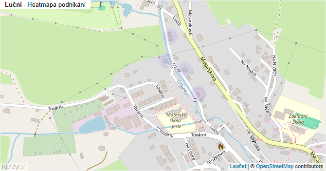 Luční - mapa podnikání