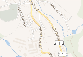 Petra Bezruče v obci Luby - mapa ulice