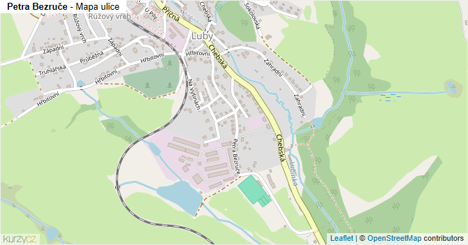 Petra Bezruče - mapa ulice