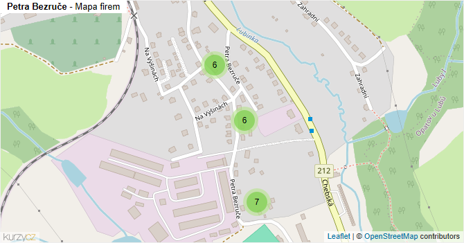 Petra Bezruče - mapa firem