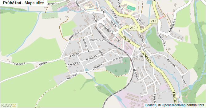 Průběžná - mapa ulice