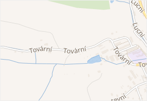 Tovární v obci Luby - mapa ulice