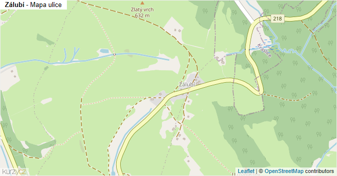 Zálubí - mapa ulice