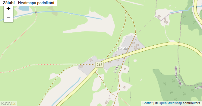 Zálubí - mapa podnikání