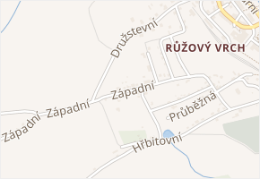 Západní v obci Luby - mapa ulice