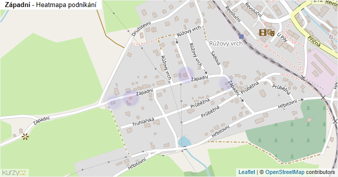 Západní - mapa podnikání