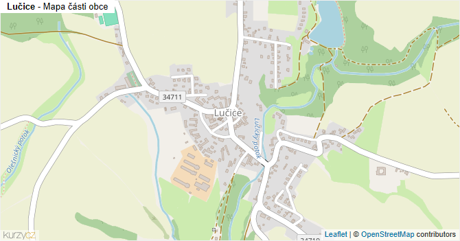 Lučice - mapa části obce