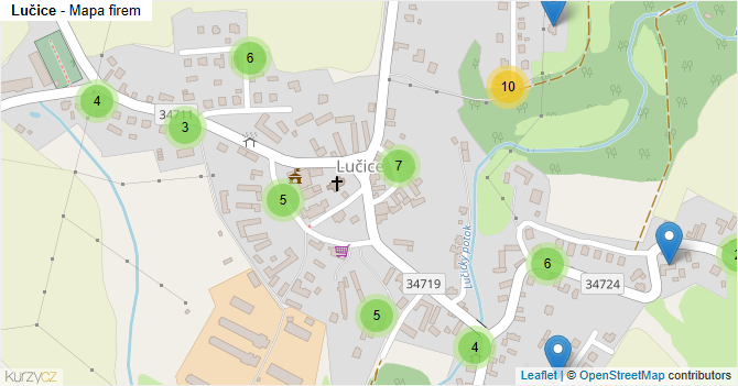 Lučice - mapa firem