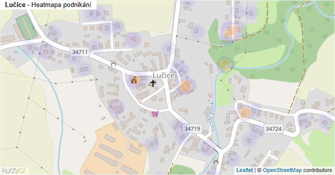 Lučice - mapa podnikání