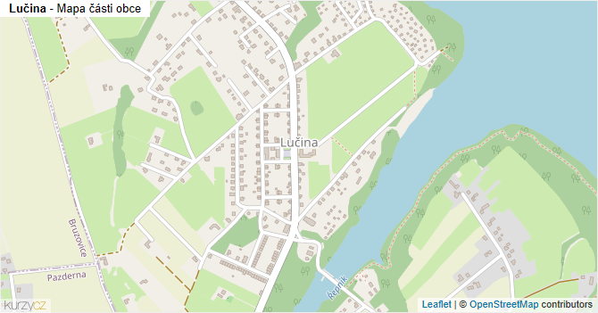Lučina - mapa části obce