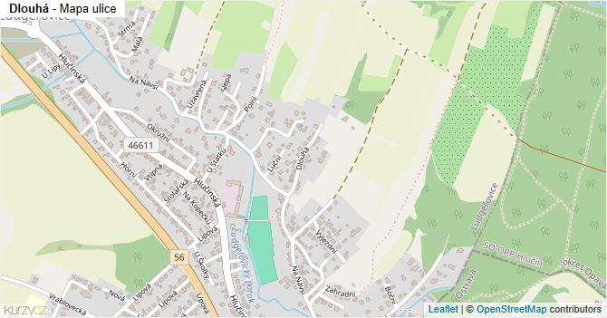 Dlouhá - mapa ulice