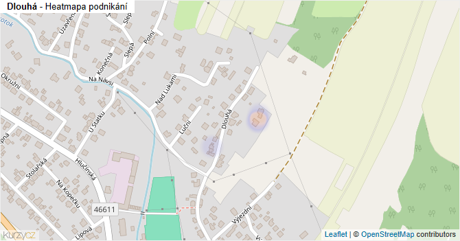 Dlouhá - mapa podnikání