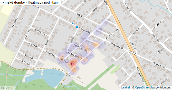 Finské domky - mapa podnikání