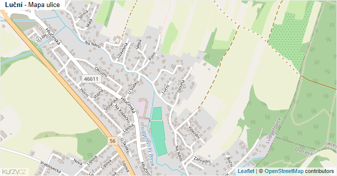 Luční - mapa ulice