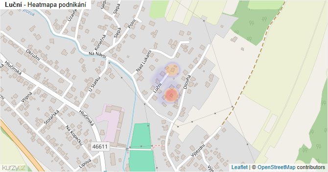Luční - mapa podnikání