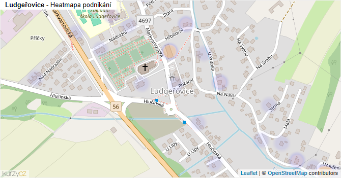 Ludgeřovice - mapa podnikání
