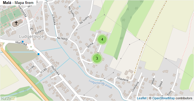 Malá - mapa firem