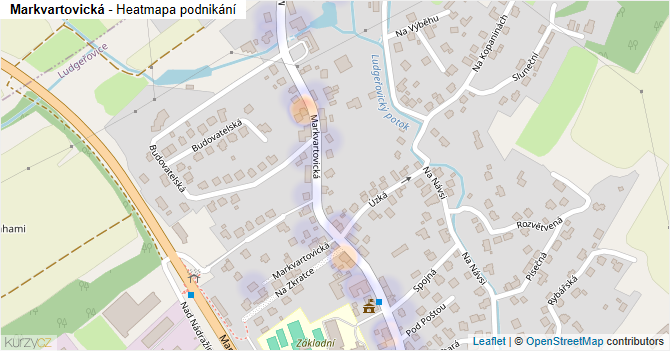 Markvartovická - mapa podnikání