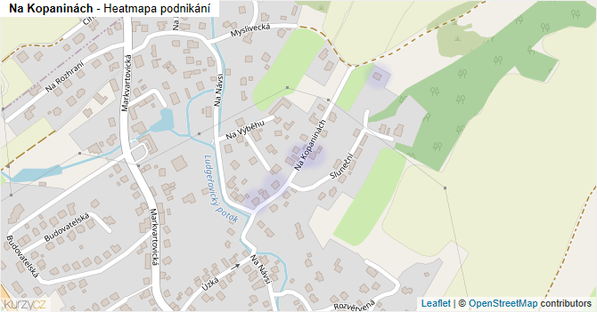 Na Kopaninách - mapa podnikání