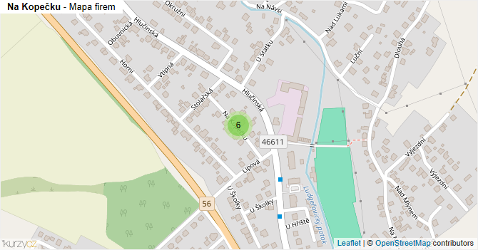 Na Kopečku - mapa firem