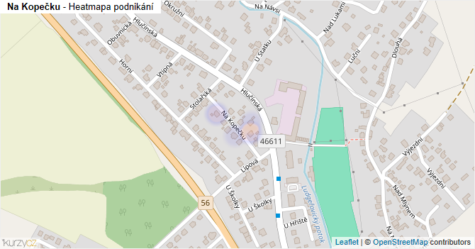 Na Kopečku - mapa podnikání