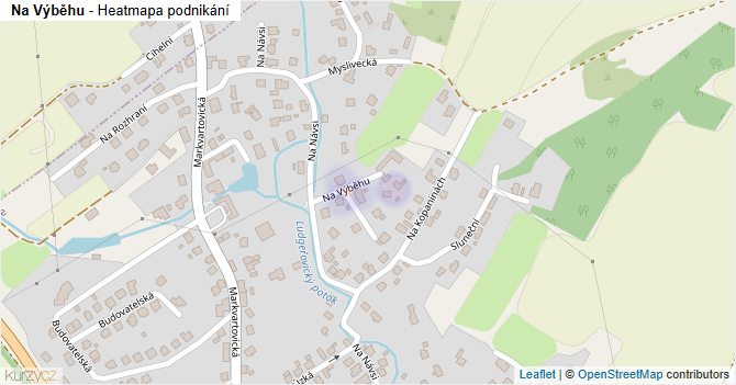 Na Výběhu - mapa podnikání