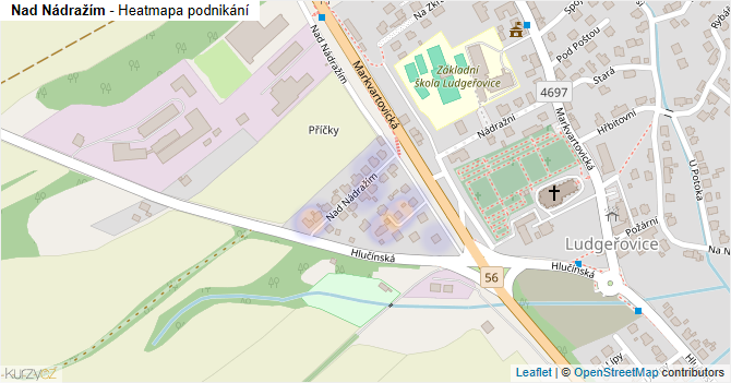 Nad Nádražím - mapa podnikání