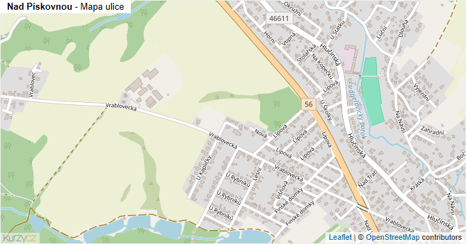 Nad Pískovnou - mapa ulice