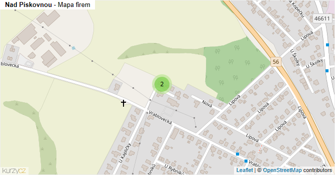 Nad Pískovnou - mapa firem
