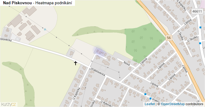 Nad Pískovnou - mapa podnikání