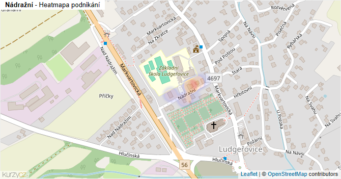 Nádražní - mapa podnikání