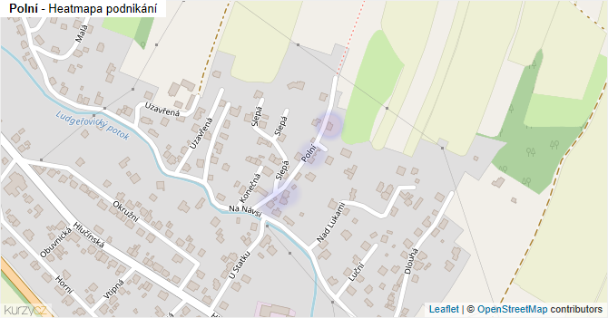 Polní - mapa podnikání
