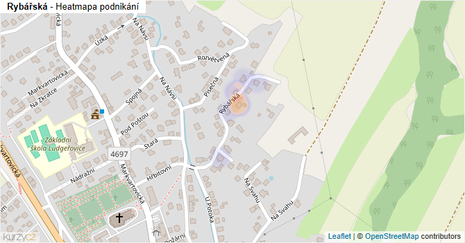 Rybářská - mapa podnikání