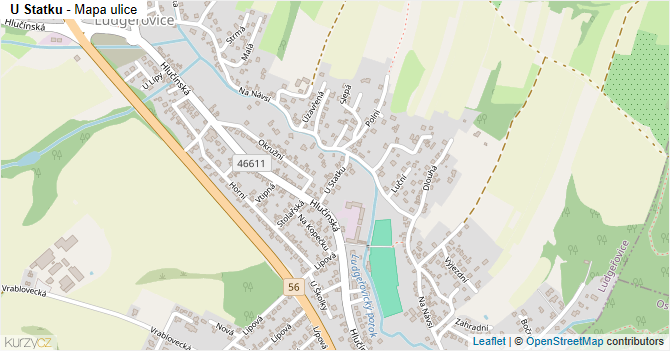 U Statku - mapa ulice